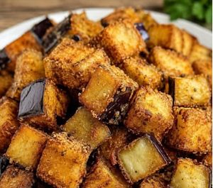Fried Eggplant Cubes -Vege Organic